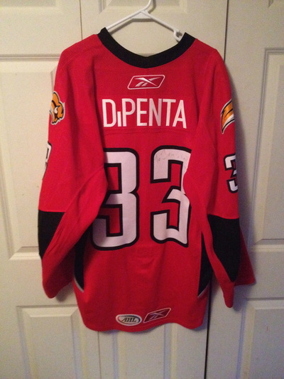 Game-Worn, Signed Aaron Rome Portland Pirates Jersey